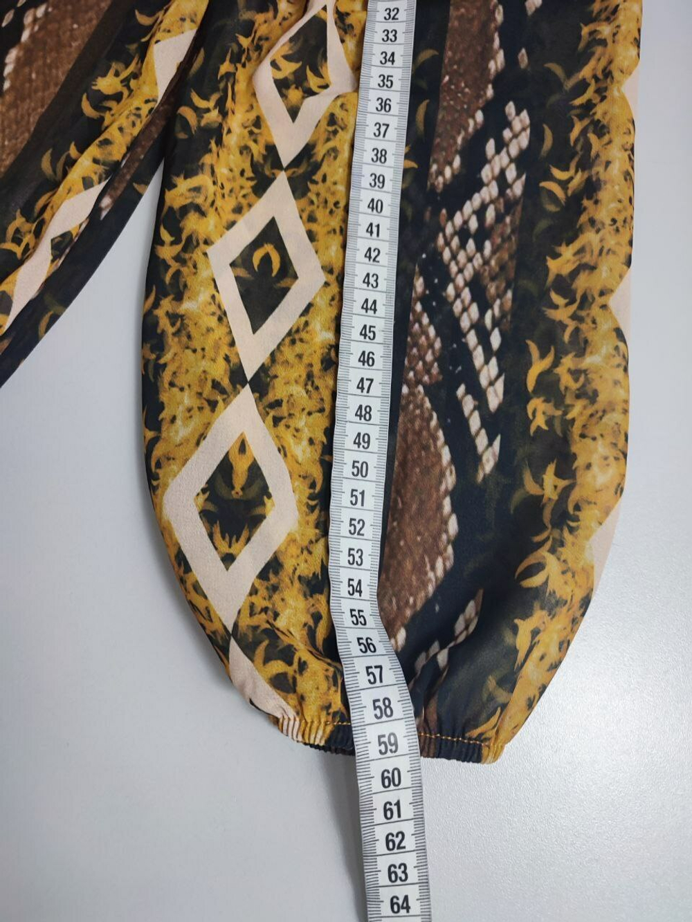 Блузка с красивым принтом 50 размер