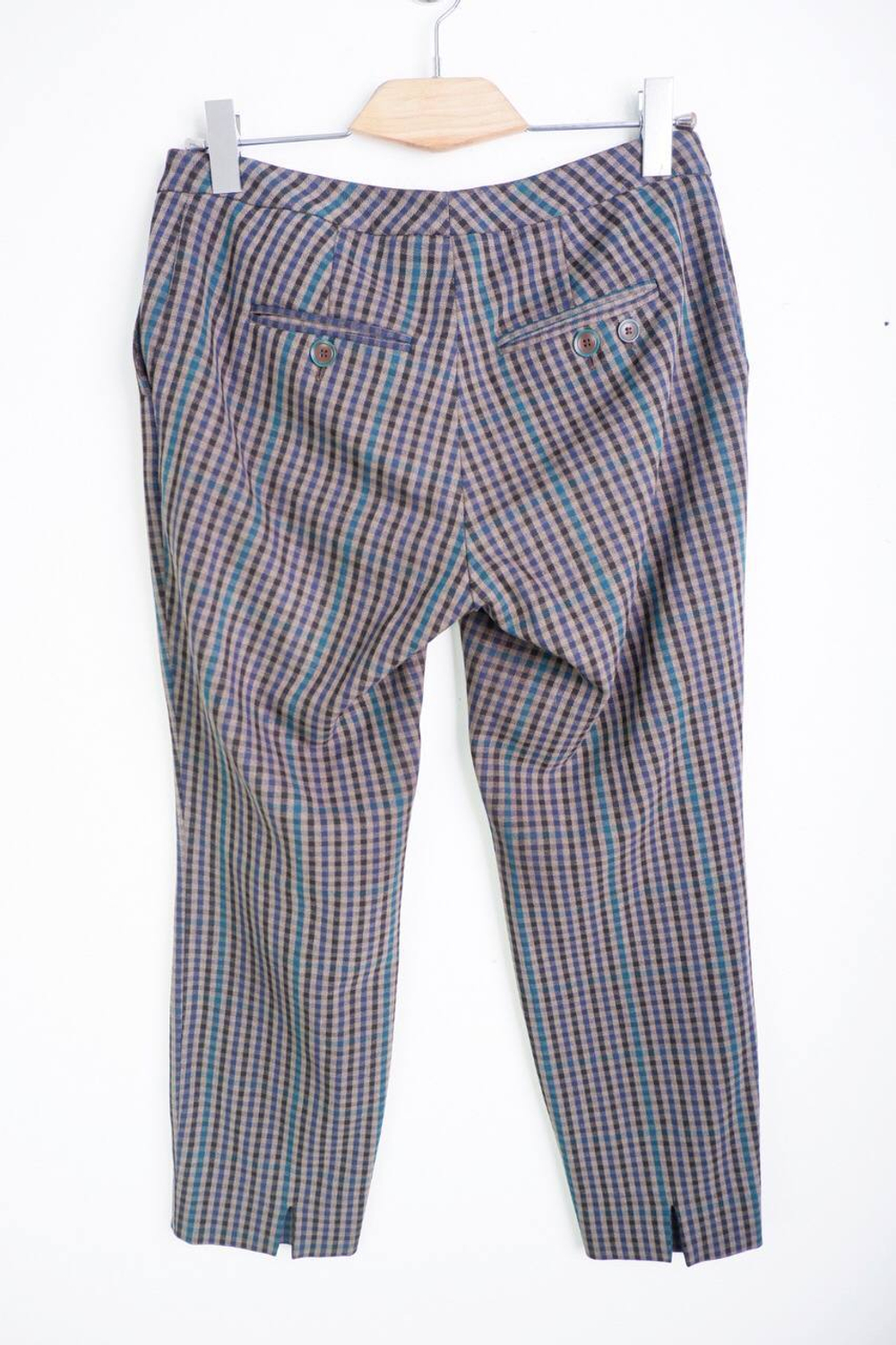 Брюки в стильную клетку, визуально 46/48 размер