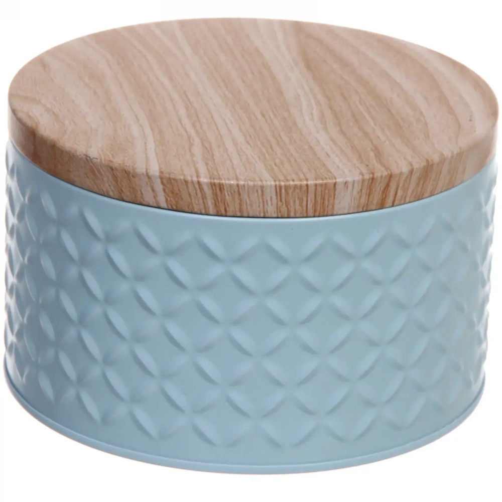 Банка жестяная «Kitchen romance» 800мл 13,5*7,5cм, голубая