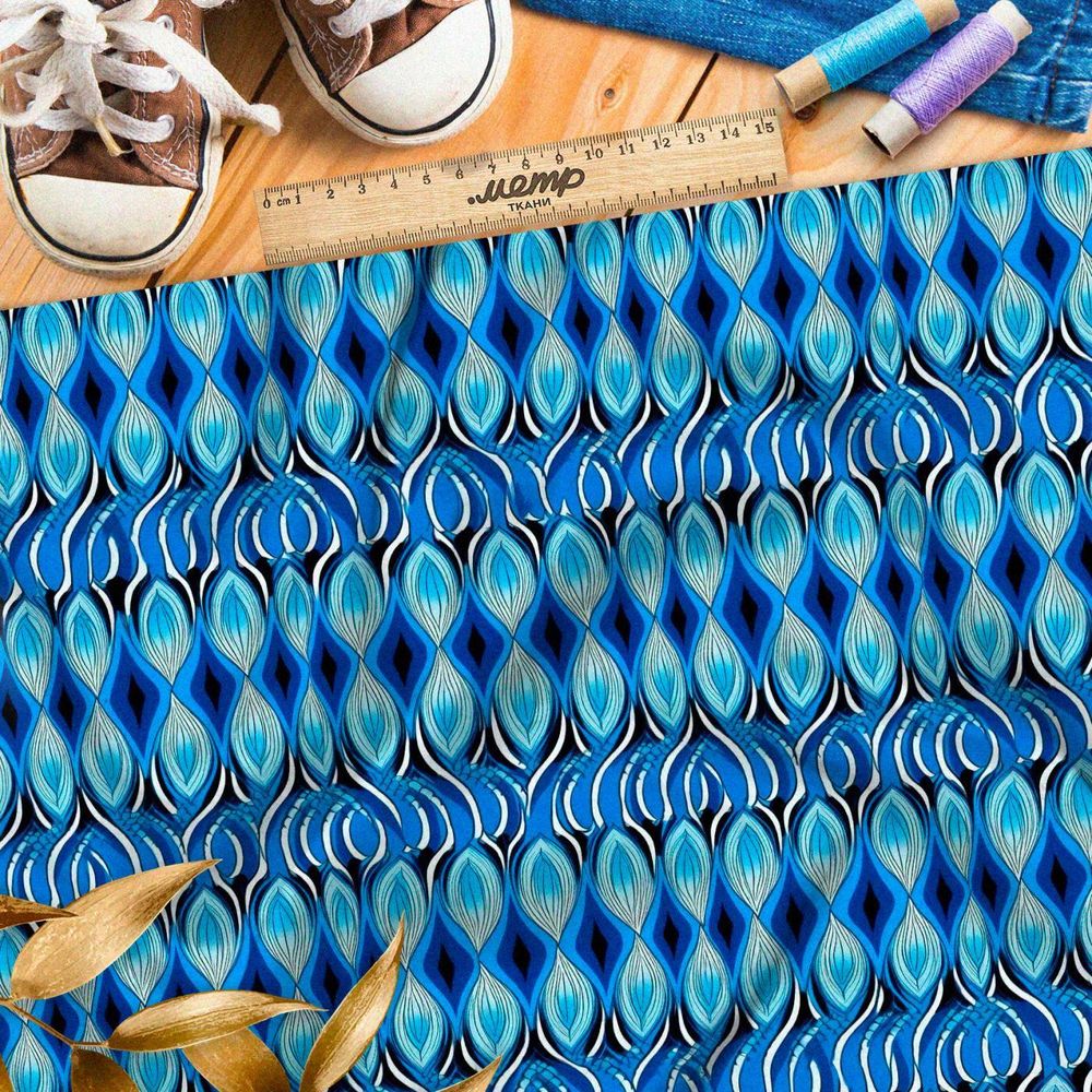 Ткань премиум дюспо геометрия галактики