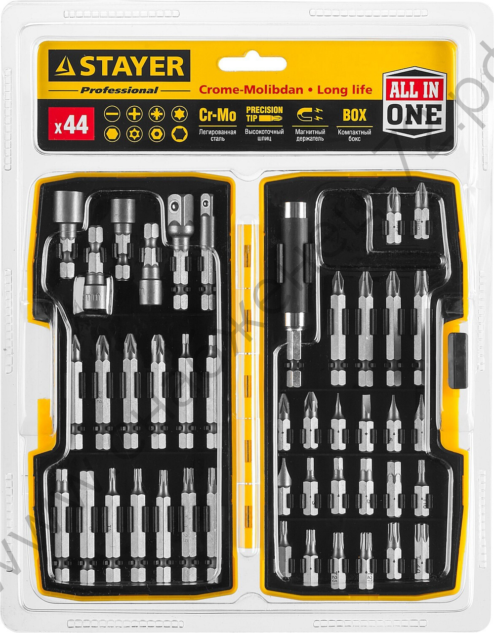 STAYER 44 шт, Набор многофункциональных бит (26135-H44)