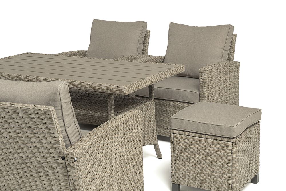 "Мэдисон" обеденная группа из искусственного ротанга, цвет соломенный