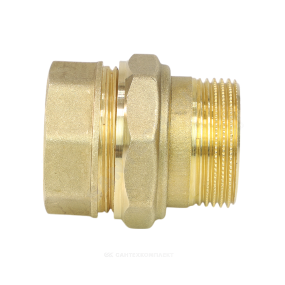 Соединитель латунь американка Ду 40 (1 1/2") прямой ВР/НР LD LD.65.520.40