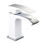 Смеситель для раковины 35к G1007-8 GAPPO литой, п/гайку, БЕЛЫЙ-Хром