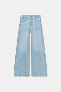 ZARA ДЖИНСЫ Z1975 WIDE-LEG С ВЫСОКОЙ ПОСАДКОЙ, ГОЛУБОЙ