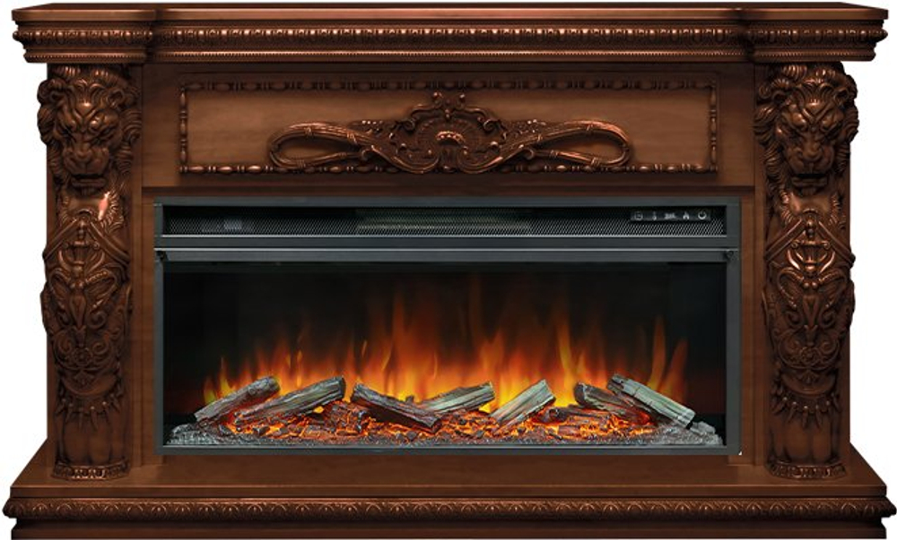 Каминокомплект Windsor 42 - Темный дуб с очагом Vision 42 LOG LED