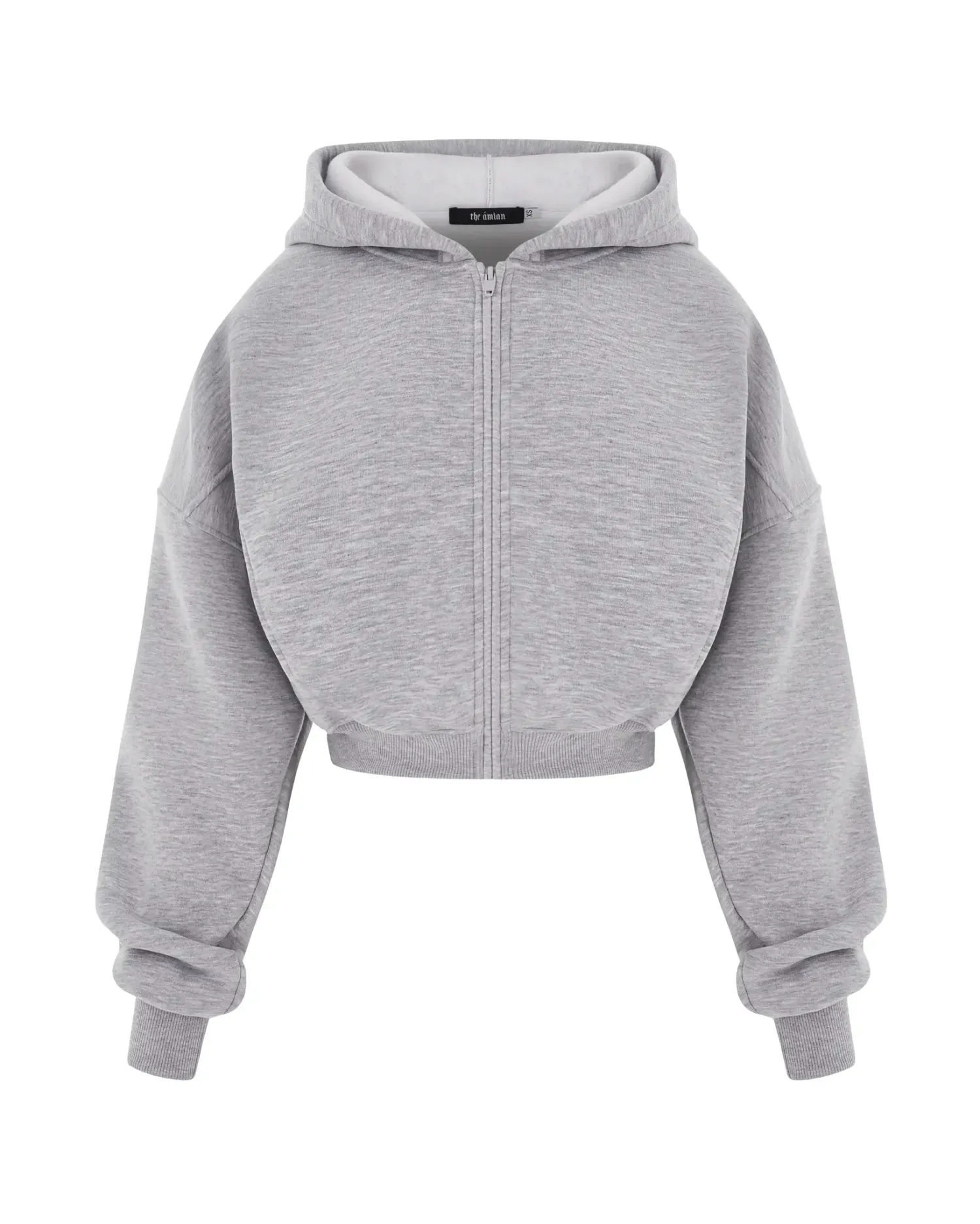 zip худи warm, серый меланж