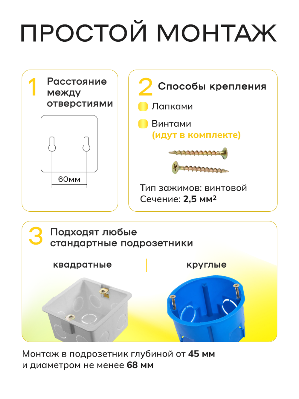 Ультратонкая одинарная розетка, белая