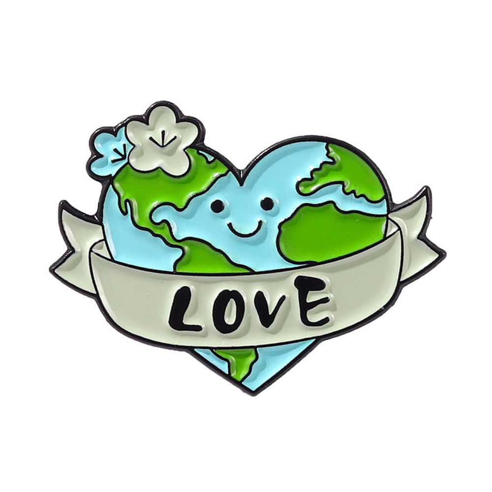 Металлический значок "Love Earth"