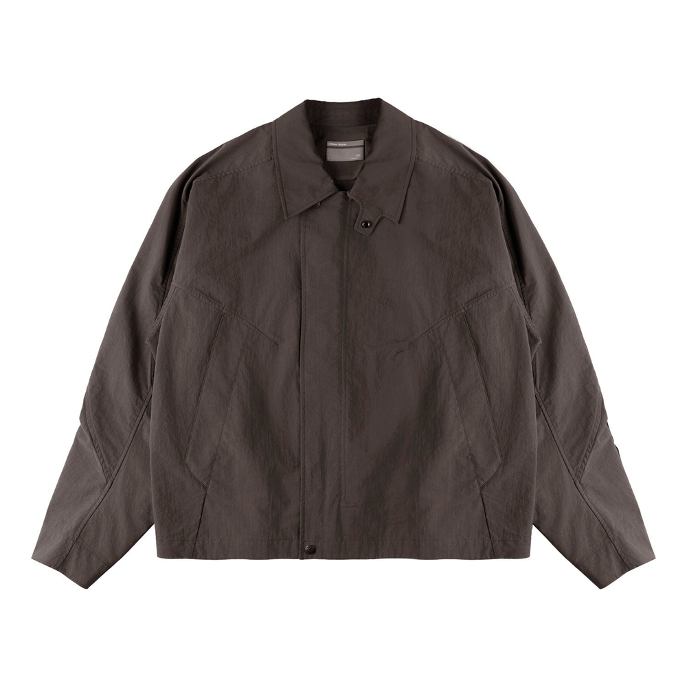 Куртка Nothomme Blue Spring Slightly Wrinkled Cotton-Nylon Blend Cargo Turn-Down Collar Jacket