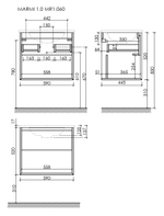 Тумба с раковиной Sancos Marmi 1.0 60 см MR1.060EG дуб галифакс натуральный