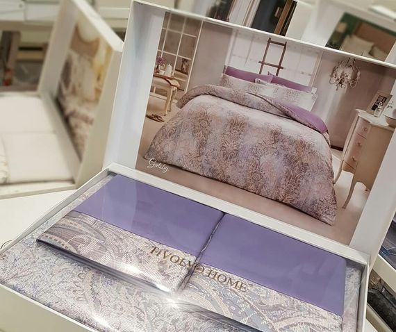 Постельное белье  GATSBY фиолетовый TIVOLYO HOME Турция