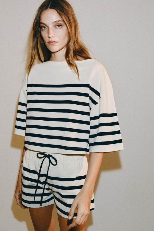 ZARA ФУТБОЛКА В ПОЛОСКУ, ПОЛОСКИ