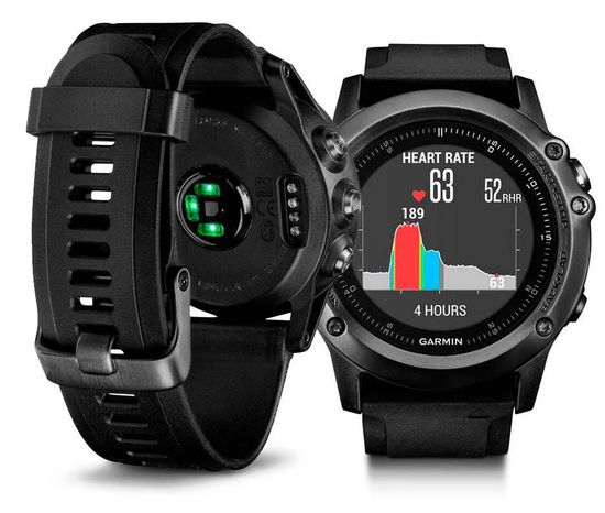 Спортивные смарт часы Garmin Fenix 3 Sapphire HR (со встроенным пульсометром) 010-01338-71