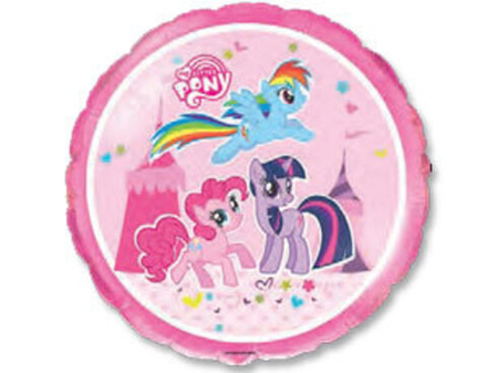 Шар фольга 45см. Пони на прогулке. Милая пони