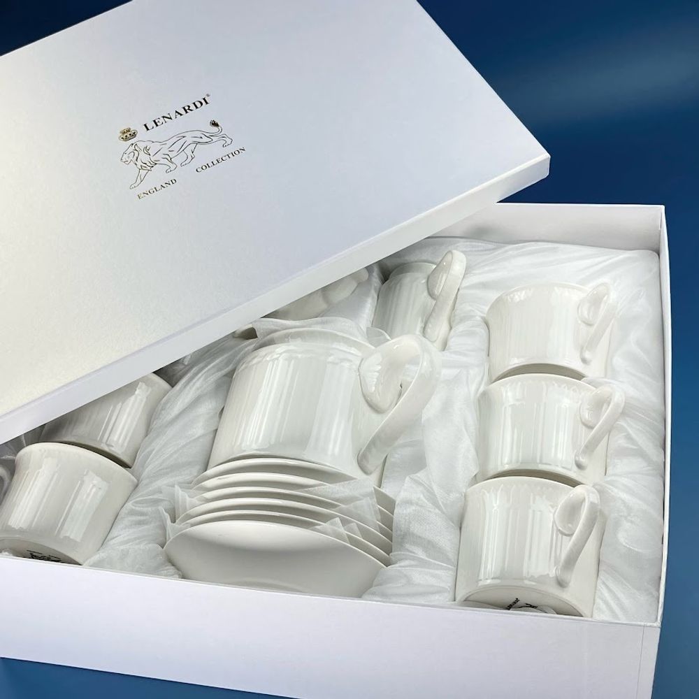 Lenardi 305-319 Чайный сервиз 17пр.340мл в под.уп.(х3)Фарфор