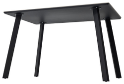 Стол ТИК ТАК 120  Белый мрамор MATTE, керамика / Черный каркас М-City