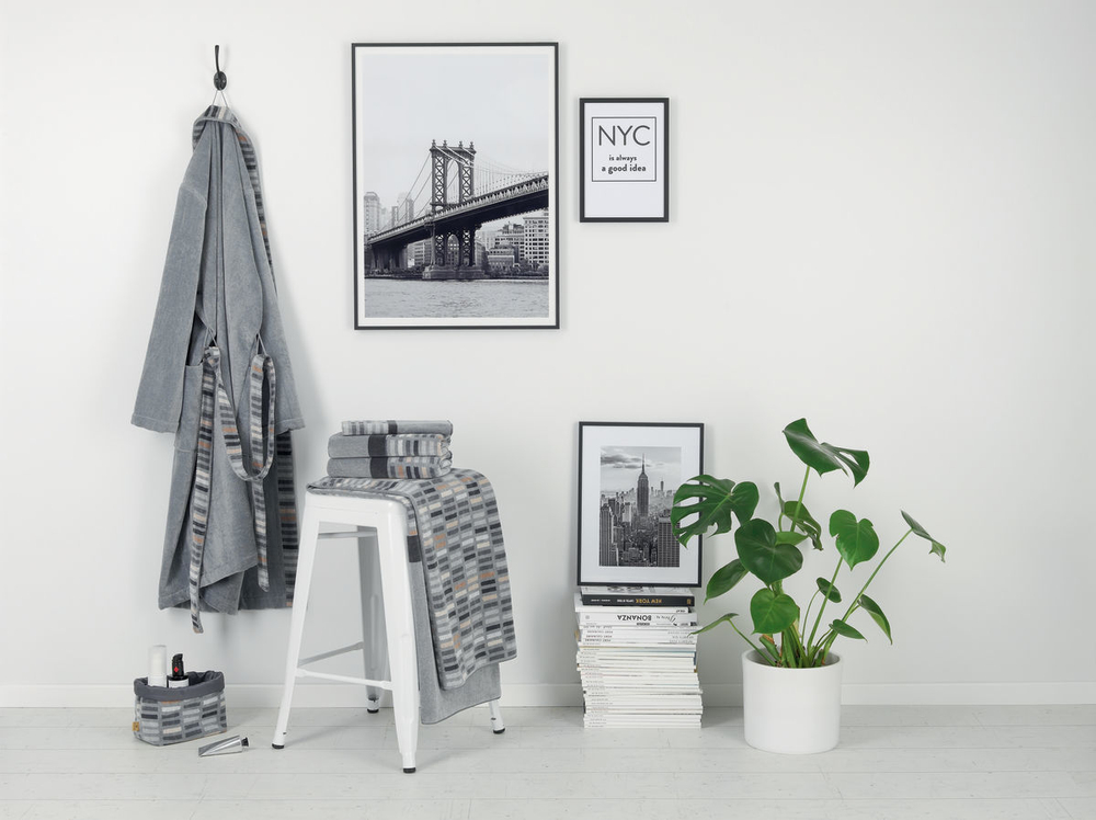 Полотенце 50x100 Feiler Manhatten 211/215 steel grey-slate grey стальное-серое