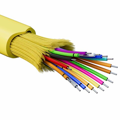 Кабель волоконно-оптический, распределительный, арамидные упрочняющие нити, для внутренней прокладки, нг(A)-HFLTx, 16 ОВ, категорияOS3 (G.652.D) плотный буфер, 0,4 кН, барабан 500 м