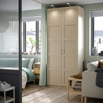 Гардероб - PAX / BERGSBO IKEA/ПАКС/  БЕРГСБО  ИКЕА,  237х100 см, бежевый