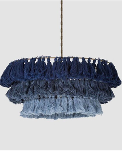 Стильные многоярусные подвесные светильники из мягких кисточек