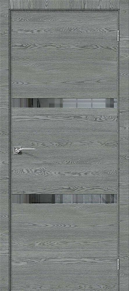 Дверь Порта-55 4AF / Цвет West Skyline / Стекло Mirox Grey / Двери Браво