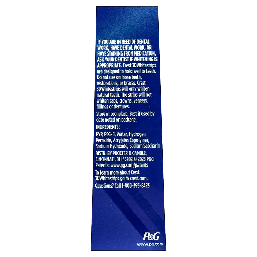 Crest, 3D Whitestrips™, набор для безопасного отбеливания зубов, 28 полосок