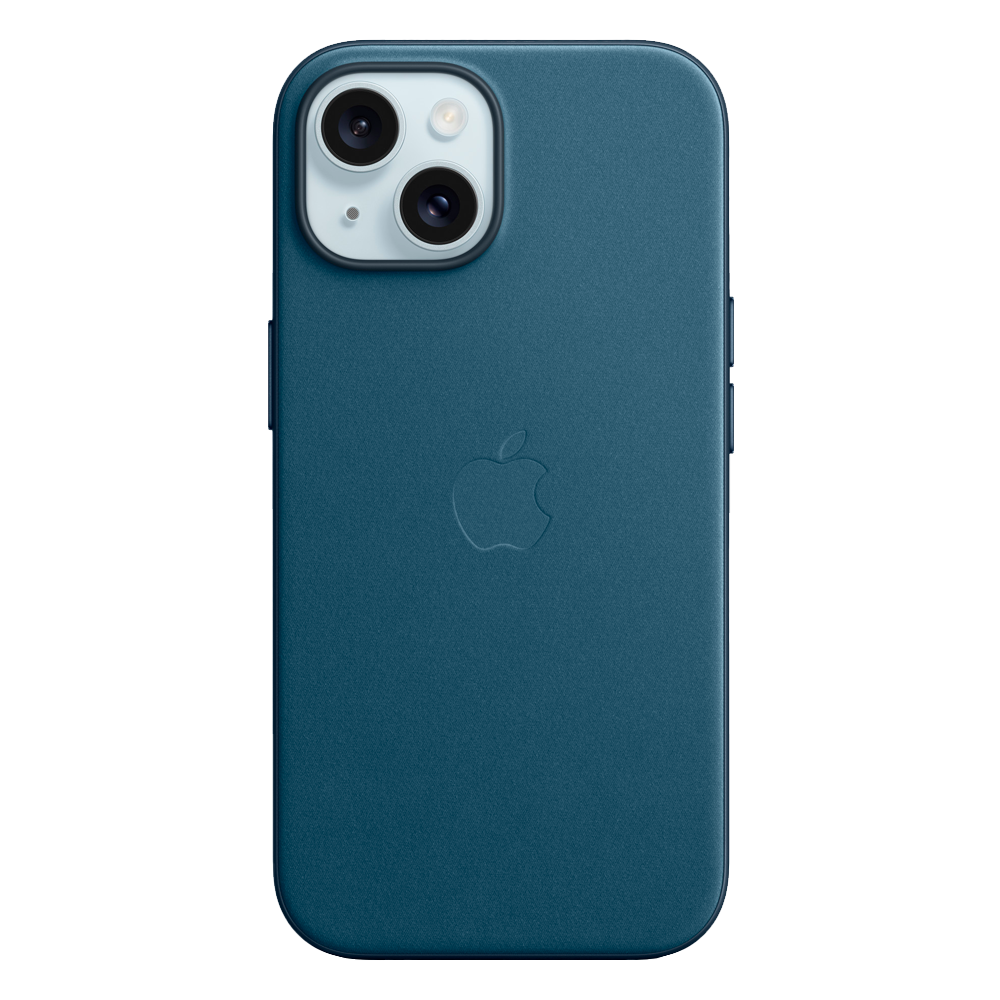 Тканевый чехол с поддержкой MagSafe Apple FineWoven Case для iPhone 15, Pacific Blue (Тихоокеанский синий)