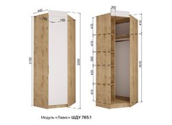 Шкаф «Лавис» ШДУ 765.1 (белый/белый софт), ЛДСП/МДФ, ДСВ Мебель