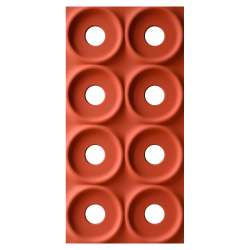 PU Block panel Red Круги