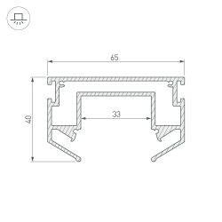 Профиль-держатель LGD-STRETCH-4TR-2000 (Arlight, Алюминий) 033090