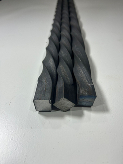 Кованый элемент торсион 1000мм витой квадрат полнотелый 20х20мм