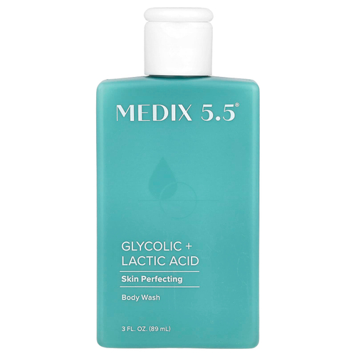 Medix 5.5, Гель для душа, для улучшения состояния кожи, гликолевая и молочная кислоты, 89 мл (3 жидк. Унции)