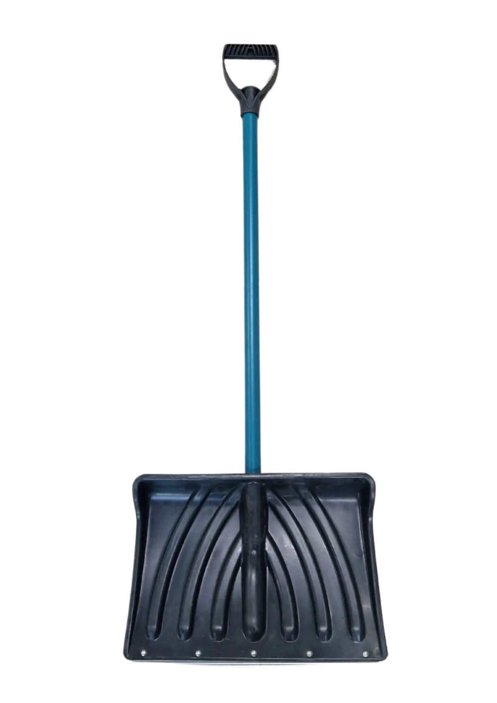 Лопата снеговая «Крепыш-2» 465*340 мм, пластик.с клёп. пл.,со стеклок/ч и V-ручкой, d=32