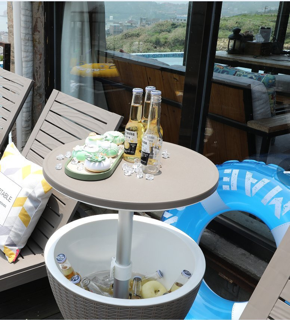 Стол пластиковый мини-бар Tagliamento Belle Cool Bar, тортора