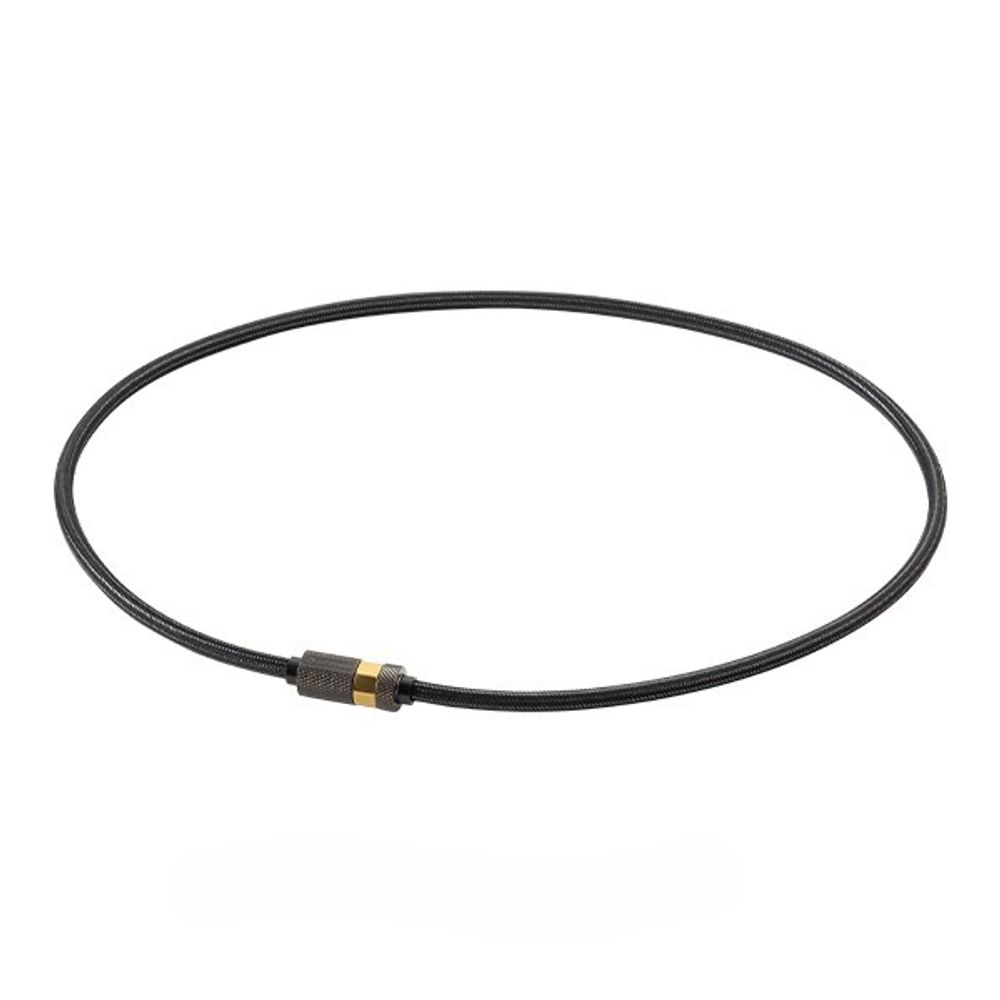 Ожерелье PHITEN RAKUWA NECKLACE MG KNURLING METAX черно-золотое