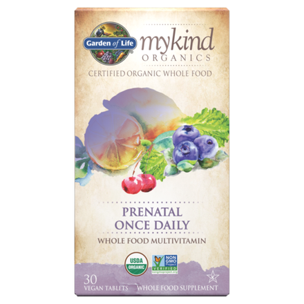 Garden of Life, Мультивитамины для беременных, mykind Organics Prenatal Once Daily, 30 вегетарианских таблеток