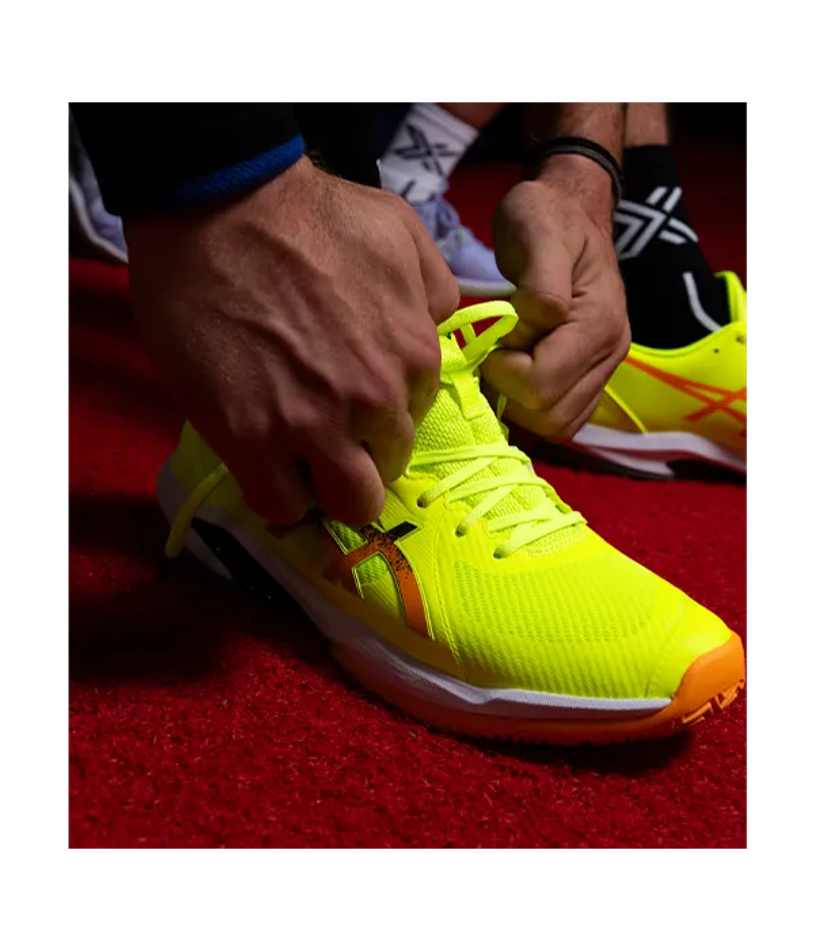 Asics Solution Swift FF 2 Padel Безопасные желтые-Стадионные оранжевые кроссовки