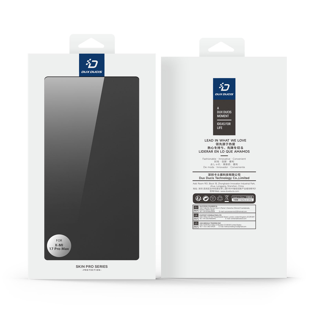 Чехол книжка из PU кожи от Dux Ducis для Xiaomi 17 Pro Max, серия Skin Pro Series Case