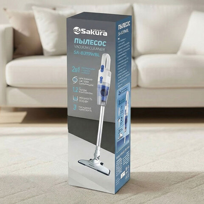 Пылесос Sakura SA-8319WBL 800Вт, бело-голубой