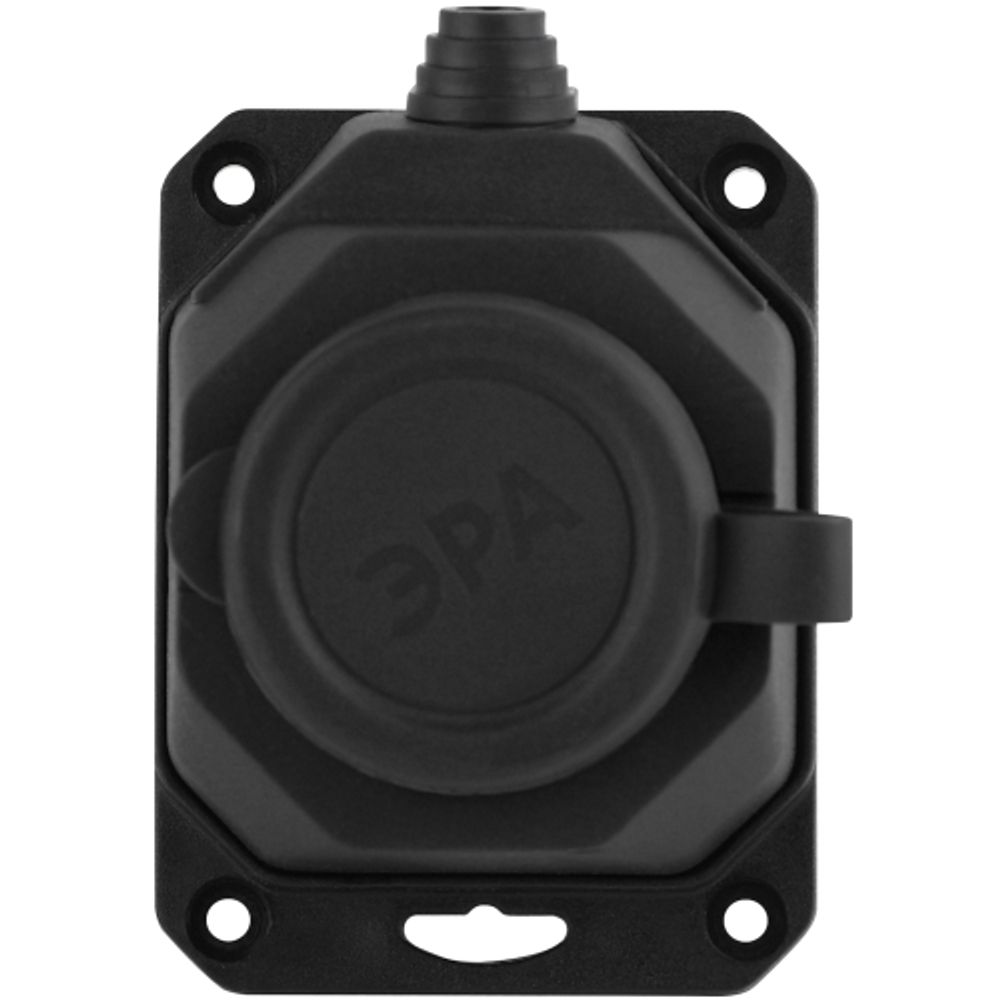 Колодка ЭРА K-1e-B-IP44 каучуковая с заземлением 1 розетка 16A IP44 черная | Колодки