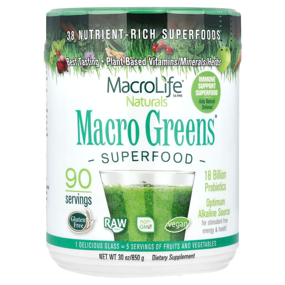 Macrolife Naturals, Суперпродукт Macro Greens, 850 г (30 унций)