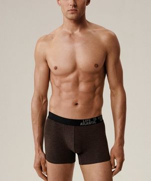 Трусы мужские боксеры (3шт), Atlantic 3MH-226, хлопок, темно-серый меланж + медно-багряный меланж + коричневый меланж