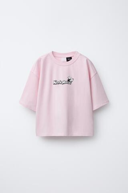 ZARA КОМПЛЕКТ ИЗ ФУТБОЛКИ И ШОРТОВ-БЕРМУДОВ С ПРИНТОМ MINNIE MOUSE © DISNEY, АНТРАЦИТОВО-СЕРЫЙ