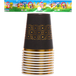 Стакан бумажный 0,2л в наборе 10 шт «Элегант», черный