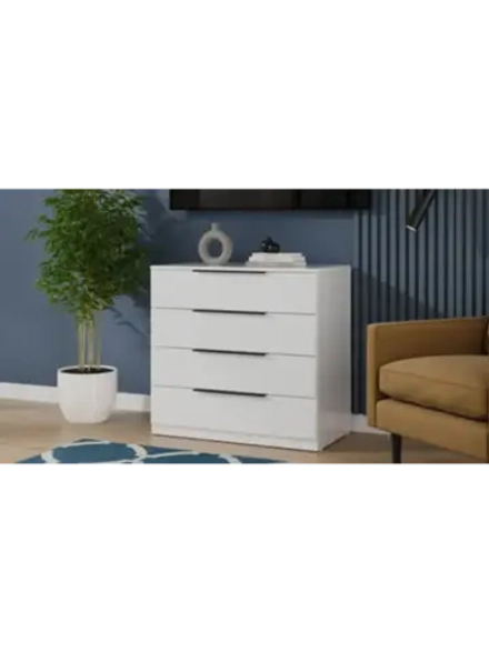 Комод для одежды Белый глянец 4 ящика 92х51х87 см