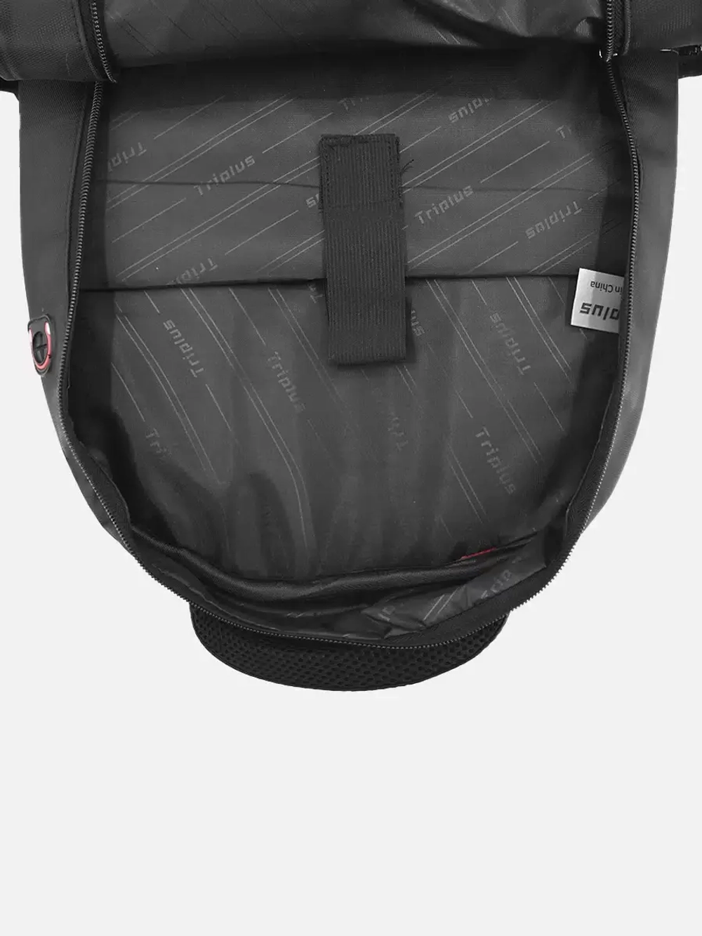 Рюкзак Triplus CX012, мужской, застежка на молнии, полиэстер, чёрный 47х34х15 см
