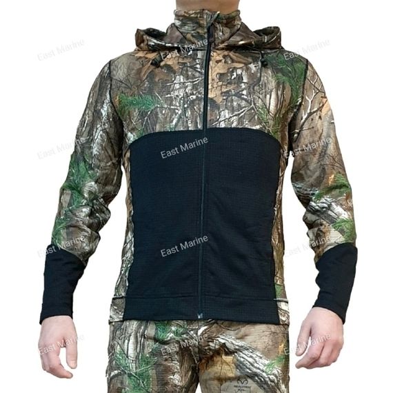 Куртка с капюшоном на молнии Black+RealTree (M)