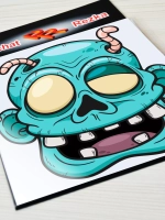 Наклейка - Зомби с червями