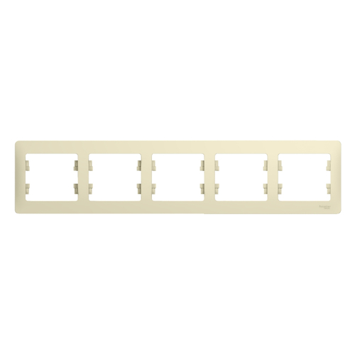 Рамка GLOSSA горизонтальная 5 постов бежевая Schneider Electric